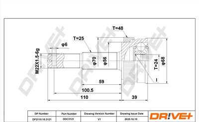 Dr!ve+ DP2110.10.3121 Číslo výrobce: DDC3121. EAN: 0.