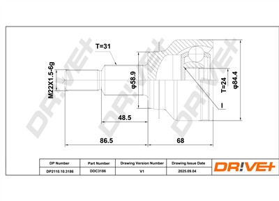 Dr!ve+ DP2110.10.3186 Číslo výrobce: DDC3186. EAN: 0.