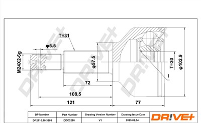 Dr!ve+ DP2110.10.3288 Číslo výrobce: DDC3288. EAN: 7630556930259.