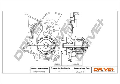 Dr!ve+ DP2310.10.013 Číslo výrobce: DCW0013. EAN: 7640250072360.