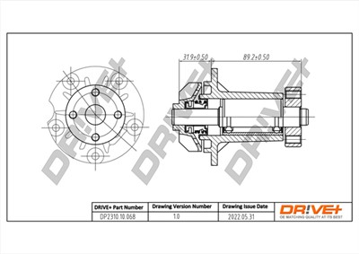 Dr!ve+ DP2310.10.068 Číslo výrobce: DCW0068. EAN: 7640250072919.