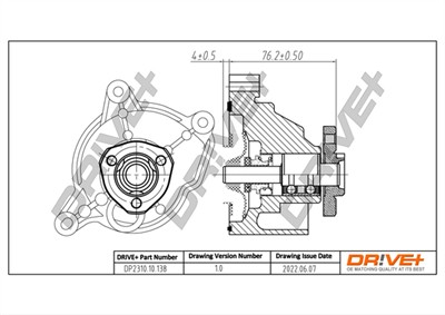 Dr!ve+ DP2310.10.138 Číslo výrobce: DCW0138. EAN: 7640250073619.