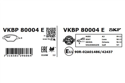 SKF VKBP 80004 E EAN: 7316581296064.