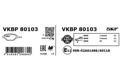 SKF VKBP 80103 EAN: 7316581296842.