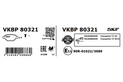 SKF VKBP 80321 EAN: 7316581298860.