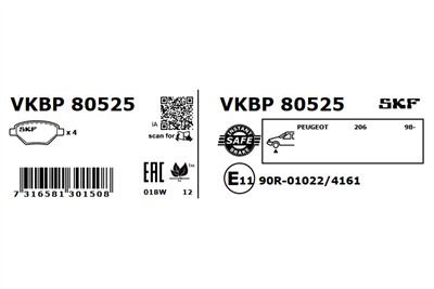 SKF VKBP 80525 EAN: 7316581301508.