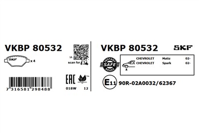 SKF VKBP 80532 EAN: 7316581298488.