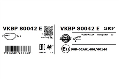 SKF VKBP 80042 E EAN: 7316581296668.