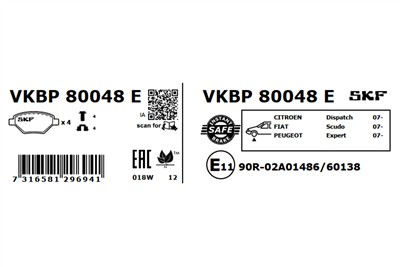 SKF VKBP 80048 E EAN: 7316581296941.