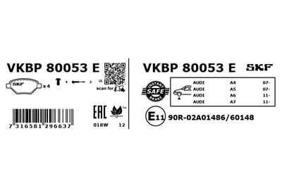 SKF VKBP 80053 E EAN: 7316581296637.