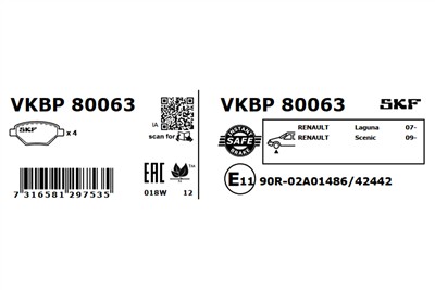 SKF VKBP 80063 EAN: 7316581297535.