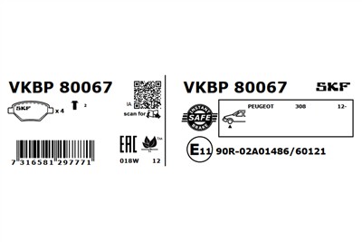 SKF VKBP 80067 EAN: 7316581297771.