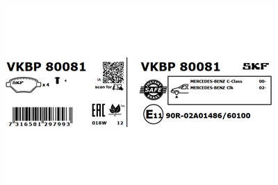 SKF VKBP 80081 EAN: 7316581297993.