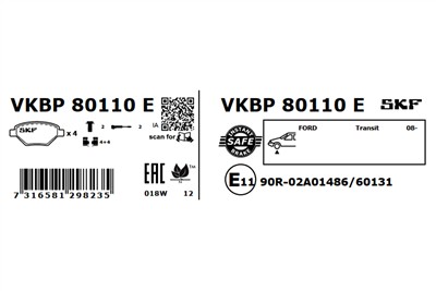SKF VKBP 80110 E EAN: 7316581298235.