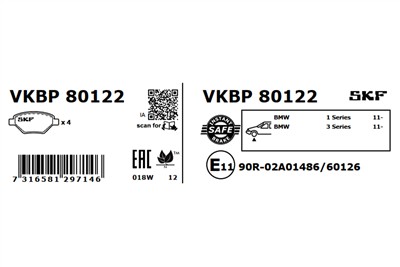 SKF VKBP 80122 EAN: 7316581297146.