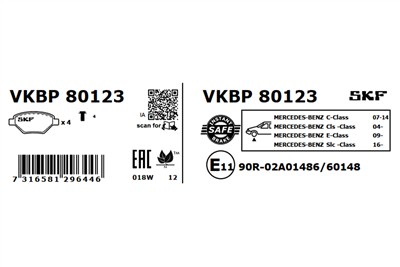 SKF VKBP 80123 EAN: 7316581296446.