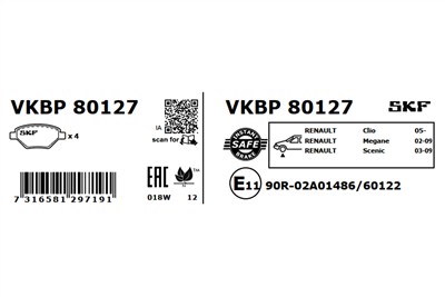 SKF VKBP 80127 EAN: 7316581297191.