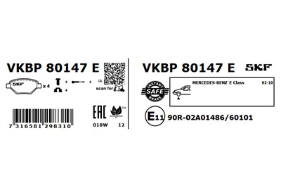 SKF VKBP 80147 E EAN: 7316581298310.
