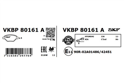 SKF VKBP 80161 A EAN: 7316581297764.