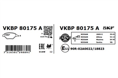 SKF VKBP 80175 A EAN: 7316581298891.