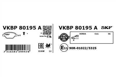 SKF VKBP 80195 A EAN: 7316581299478.