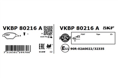SKF VKBP 80216 A EAN: 7316581299706.