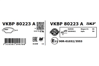 SKF VKBP 80223 A EAN: 7316581299768.