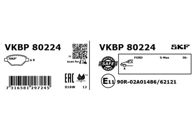 SKF VKBP 80224 EAN: 7316581297245.