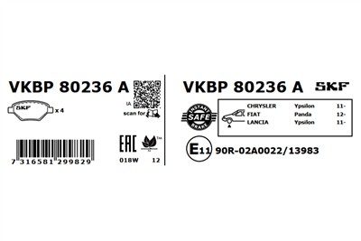 SKF VKBP 80236 A EAN: 7316581299829.