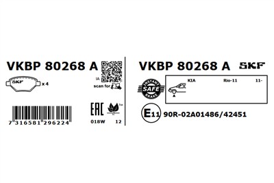 SKF VKBP 80268 A EAN: 7316581296224.