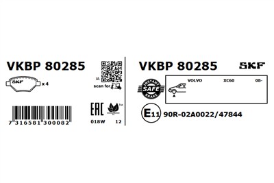 SKF VKBP 80285 EAN: 7316581300082.