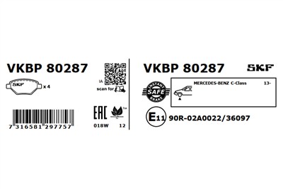 SKF VKBP 80287 EAN: 7316581297757.