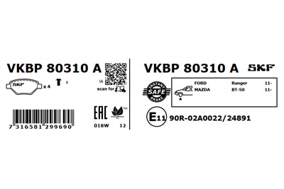 SKF VKBP 80310 A EAN: 7316581299690.