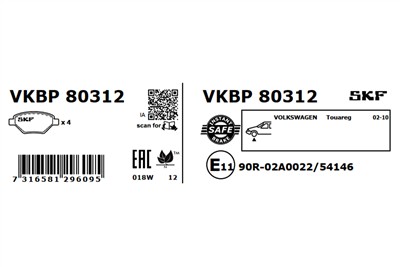 SKF VKBP 80312 EAN: 7316581296095.