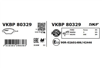 SKF VKBP 80329 EAN: 7316581298303.