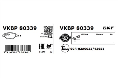 SKF VKBP 80339 EAN: 7316581300341.