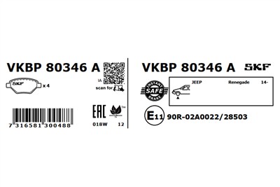 SKF VKBP 80346 A EAN: 7316581300488.