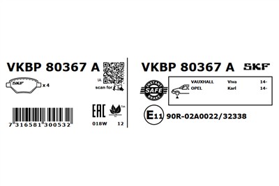 SKF VKBP 80367 A EAN: 7316581300532.