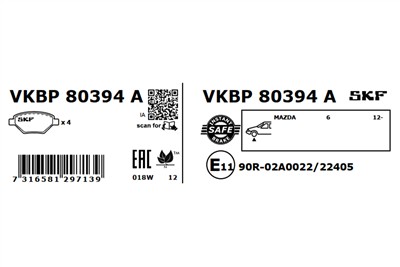 SKF VKBP 80394 A EAN: 7316581297139.