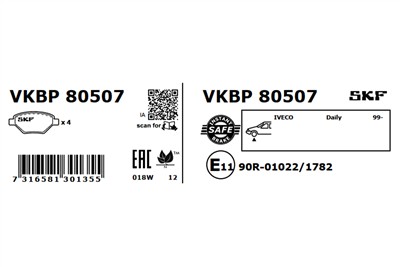 SKF VKBP 80507 EAN: 7316581301355.