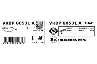 SKF VKBP 80531 A EAN: 7316581300877.