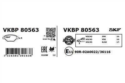 SKF VKBP 80563 EAN: 7316581301638.