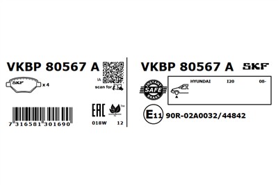 SKF VKBP 80567 A EAN: 7316581301690.