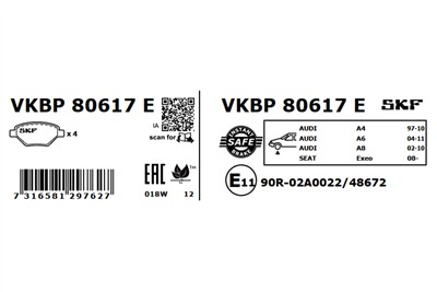 SKF VKBP 80617 E EAN: 7316581297627.