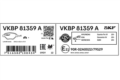 SKF VKBP 81359 A EAN: 7316582108434.