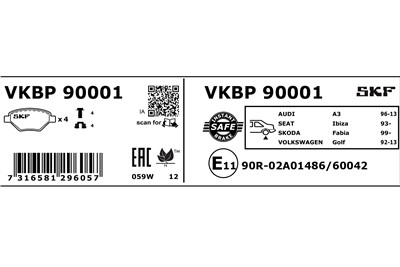 SKF VKBP 90001 EAN: 7316581296057.