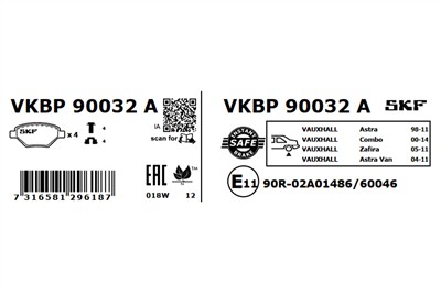 SKF VKBP 90032 A EAN: 7316581296187.