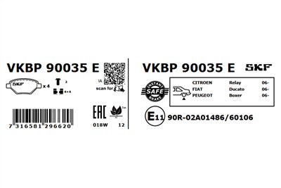 SKF VKBP 90035 E EAN: 7316581296620.