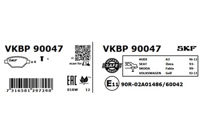 SKF VKBP 90047 EAN: 7316581297290.