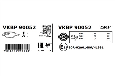 SKF VKBP 90052 EAN: 7316581296910.